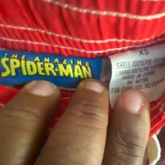 Vintage Red Spider-Man Swim Shorts XS - Picture 3 of 4